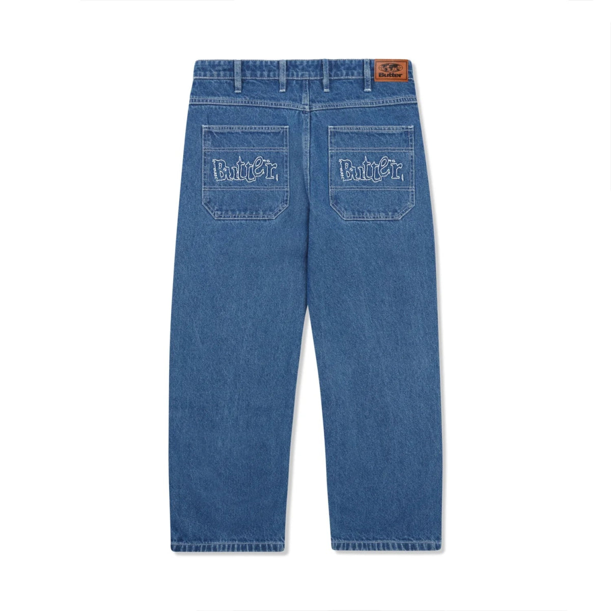 Butter Goods Breakdown Relaxed Denim Jeans in Solid Blue - Goodnews Skateshop