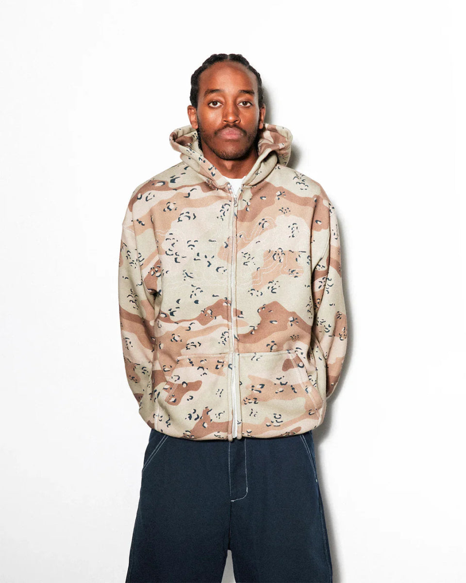 Butter Goods Breakdown Zip - Thru Hoodie in Desert Camo - Goodnews Skateshop