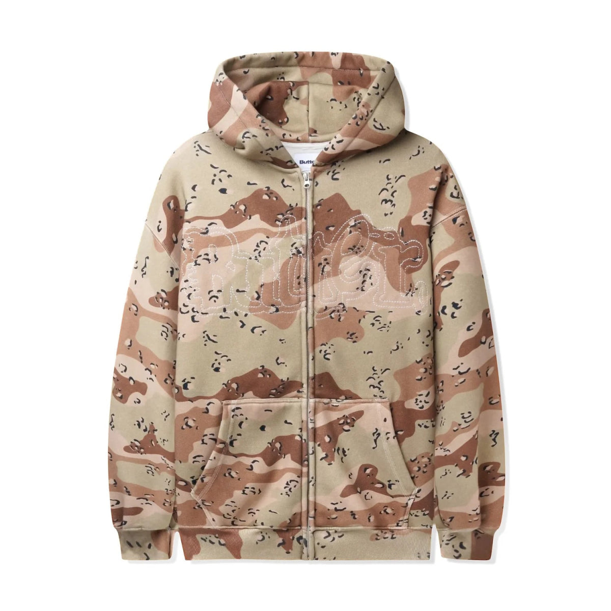 Butter Goods Breakdown Zip - Thru Hoodie in Desert Camo - Goodnews Skateshop