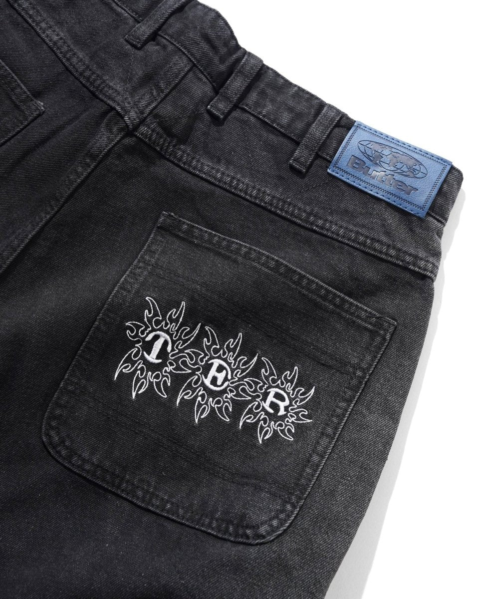 Butter Goods Bronco Denim Jean in Washed Black - Goodnews Skateshop