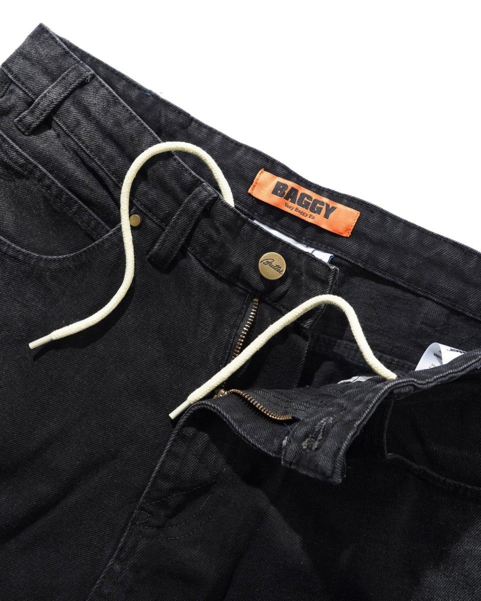 Butter Goods Bronco Denim Jean in Washed Black - Goodnews Skateshop