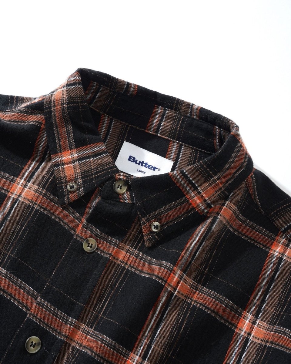 Butter Goods Bugs Flannel Shirt in Black - Goodnews Skateshop