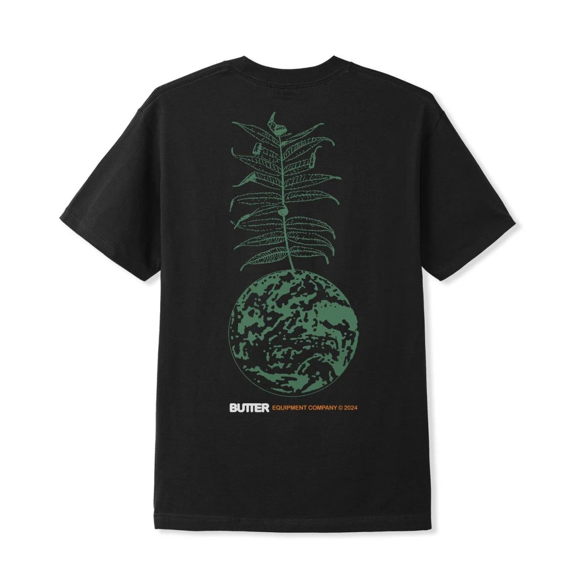 Butter Goods Earth T-Shirt in Black - Goodnews Skateshop