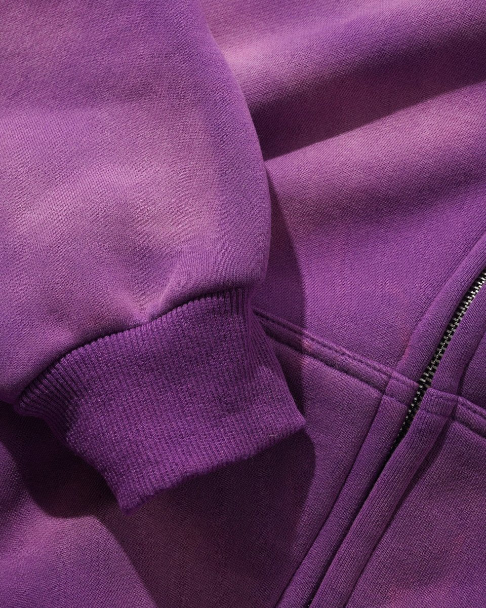Butter Goods Encounter Zip - Thru Hoodie in Washed Purple - Goodnews Skateshop