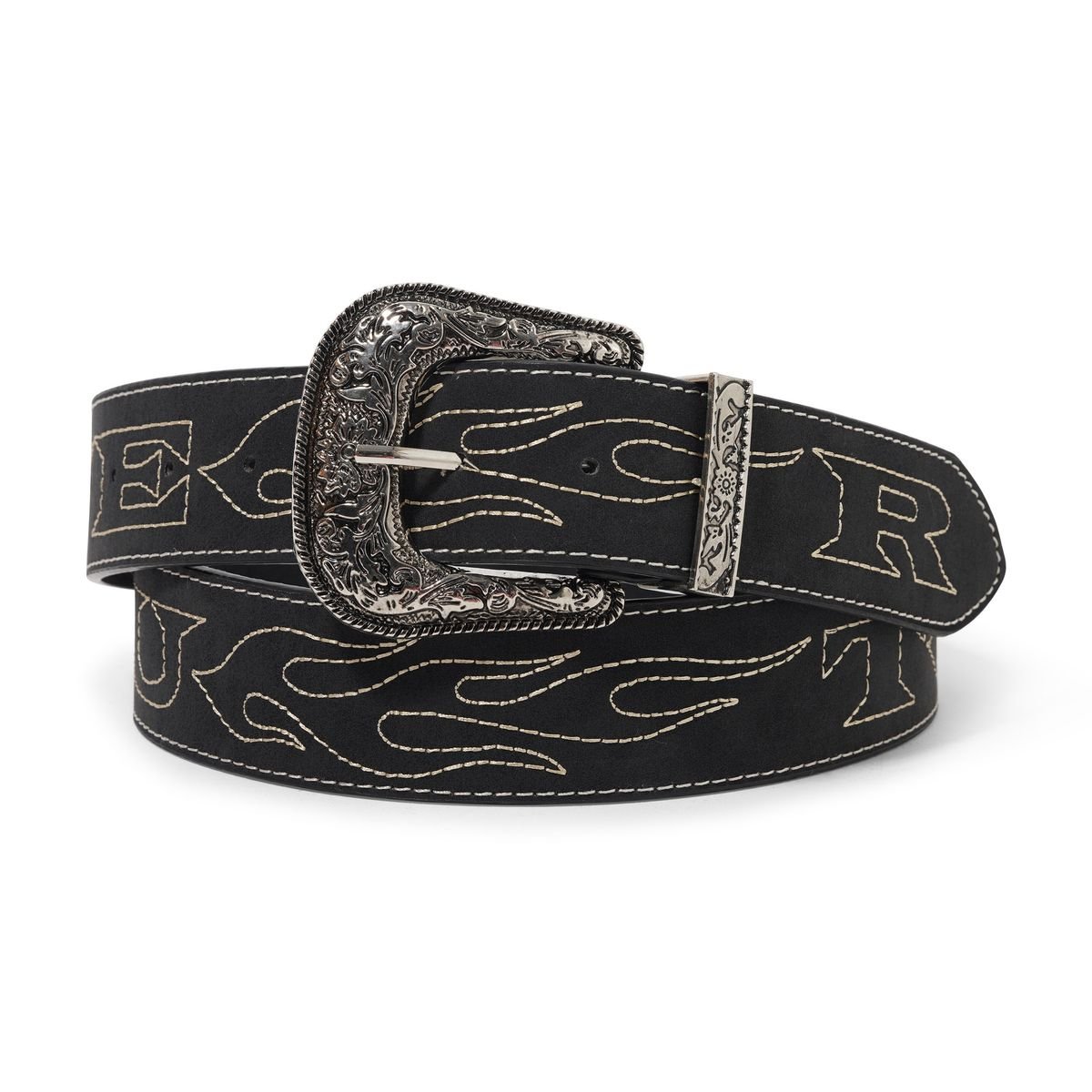 Butter Goods Flame Stitch Belt in Black - Goodnews Skateshop