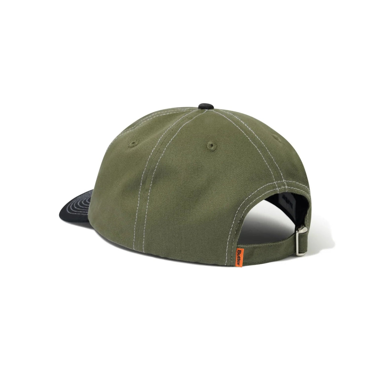 Butter Goods Lock 6 Panel Cap in Army/Black - Goodnews Skateshop