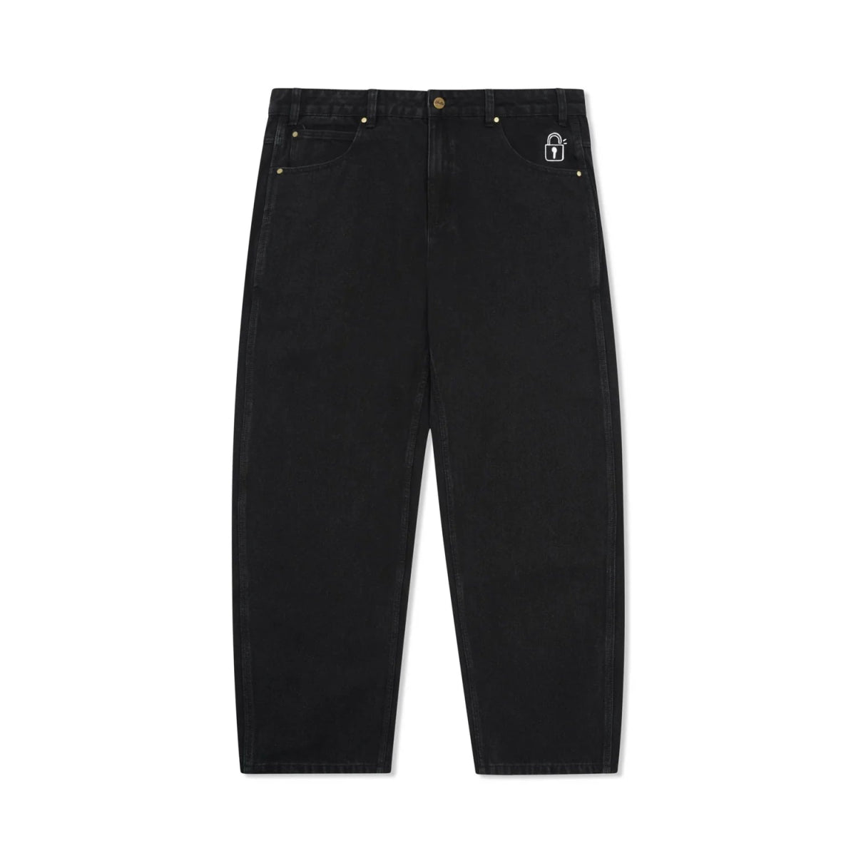 Butter Goods Lock Baggy Denim Jeans in Black - Goodnews Skateshop