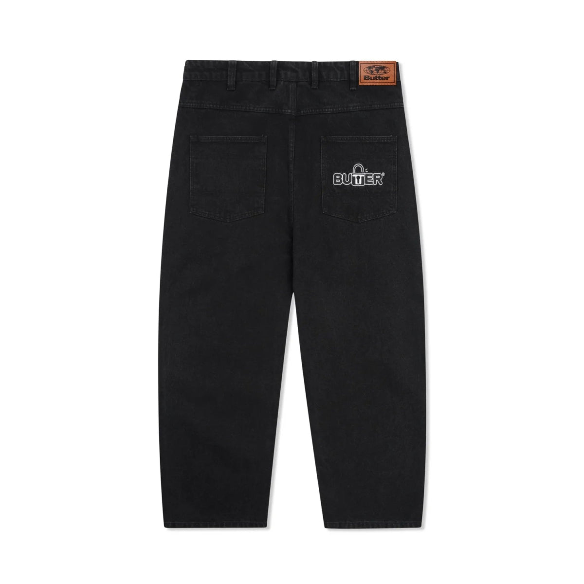 Butter Goods Lock Baggy Denim Jeans in Black - Goodnews Skateshop