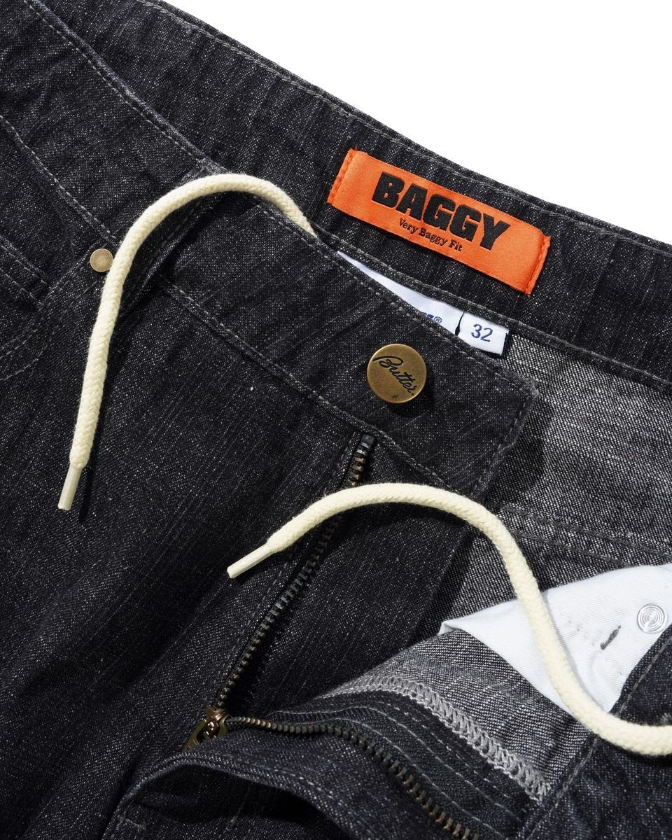 Butter Goods Scorpion Stitch Denim Jeans in Slub Black - Goodnews Skateshop