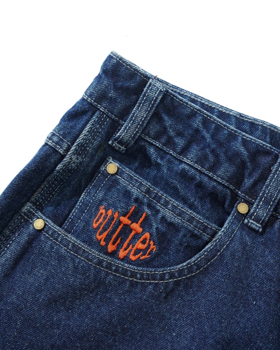 Butter Goods Spider Denim Jeans in Dark Indigo - Goodnews Skateshop