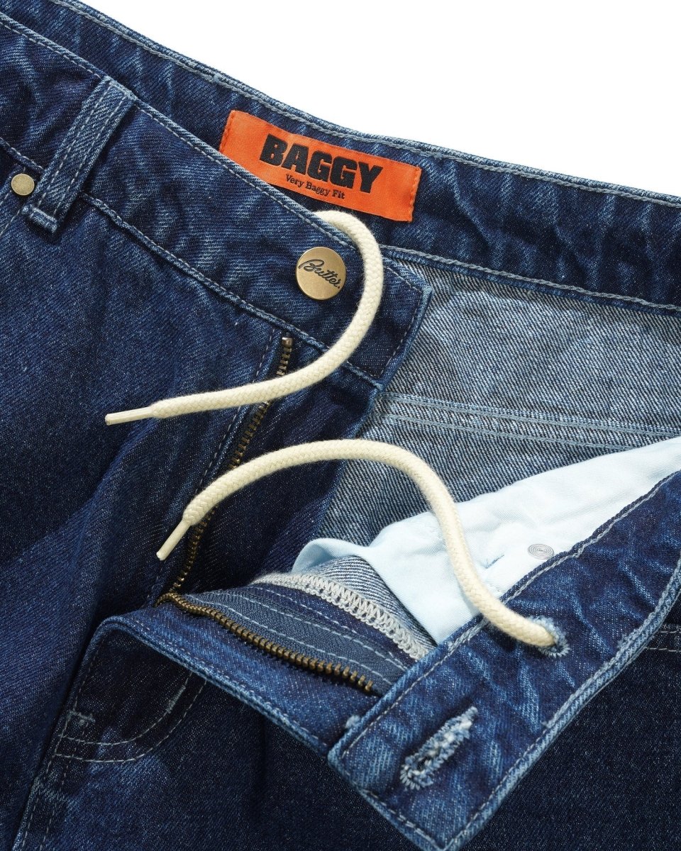 Butter Goods Spider Denim Jeans in Dark Indigo - Goodnews Skateshop