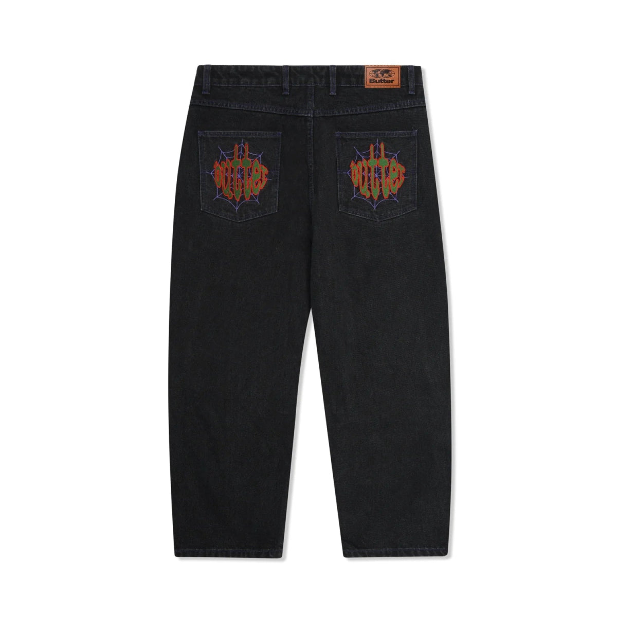 Butter Goods Spider Denim Jeans in Washed Black - Goodnews Skateshop