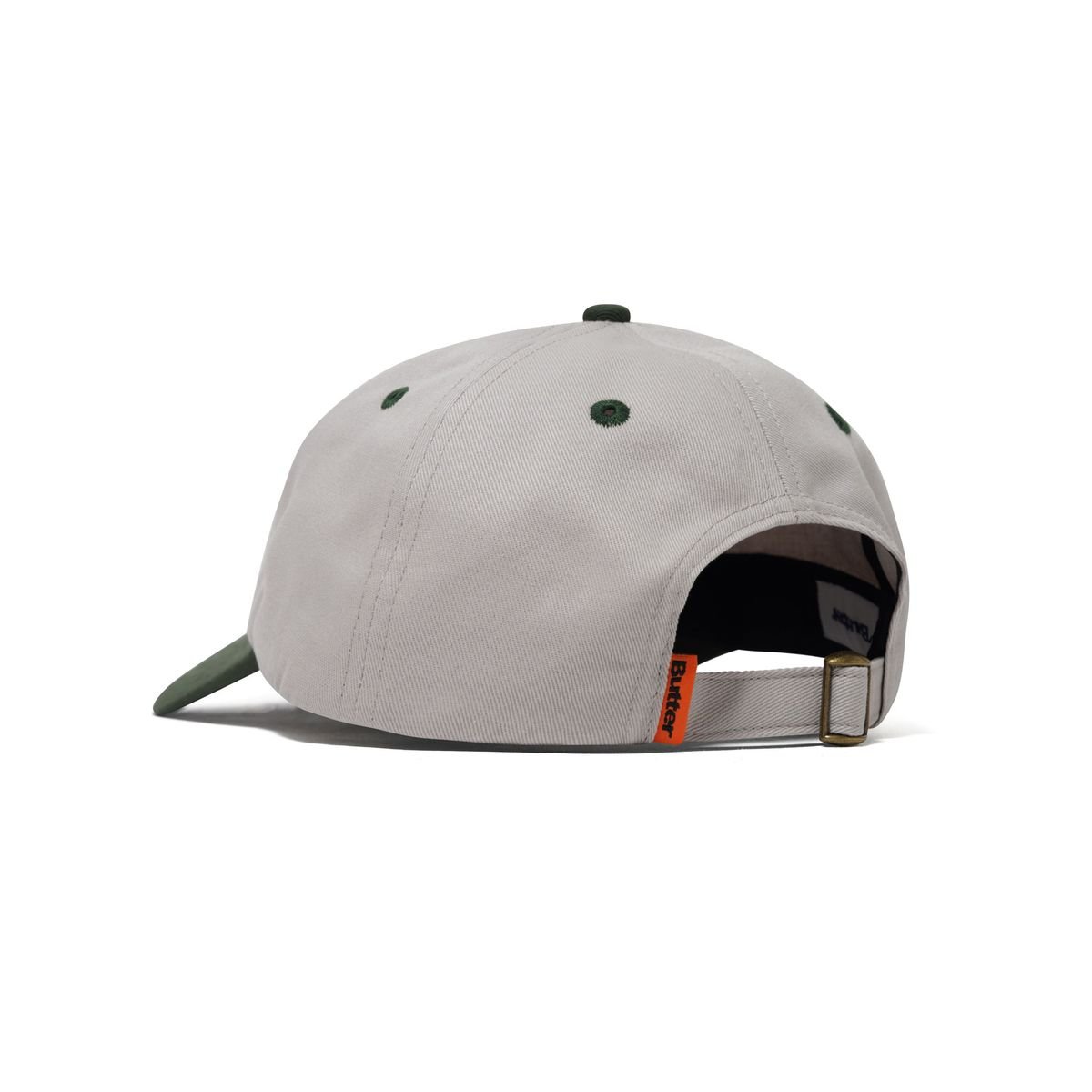 Butter Goods Turtle 6 Panel Cap in Light Grey/Seaweed - Goodnews Skateshop