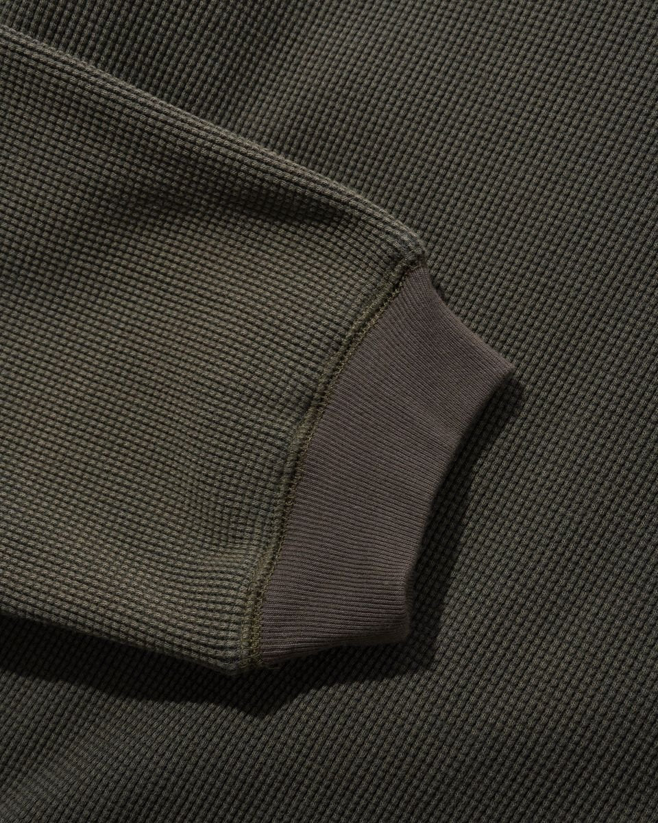 Butter Goods Waffle Longsleeve Top in Washed Dark Grey - Goodnews Skateshop