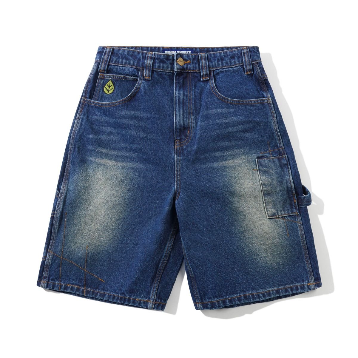 Butter Goods Weathergear Denim Shorts in Repaired Indigo - Goodnews Skateshop