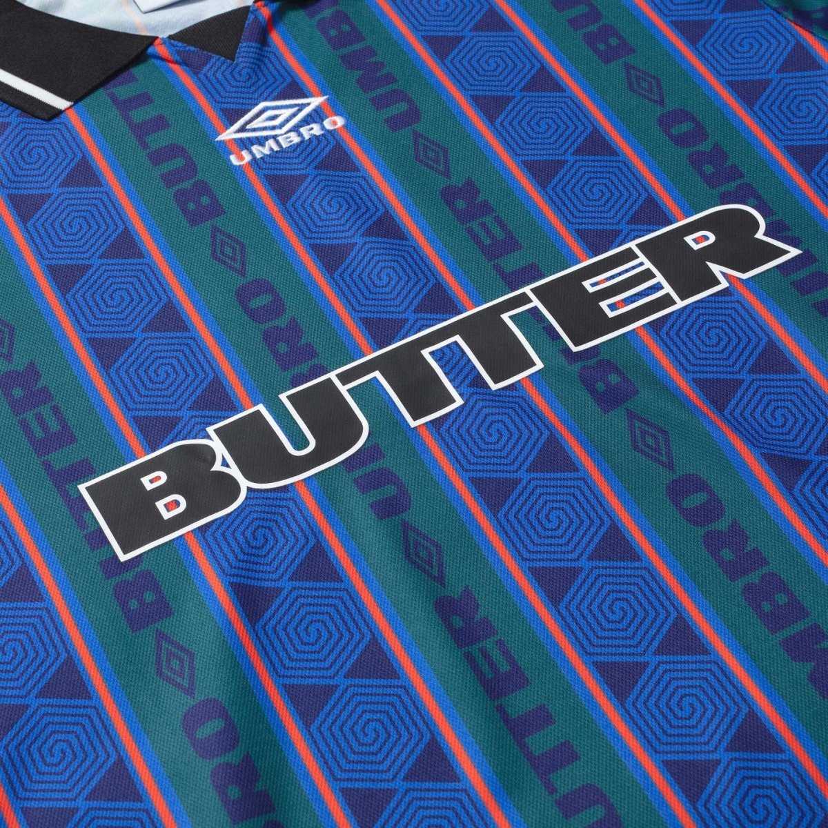 Butter Goods x Umbro Vert Jersey in Forest/Cobalt - Goodnews Skateshop