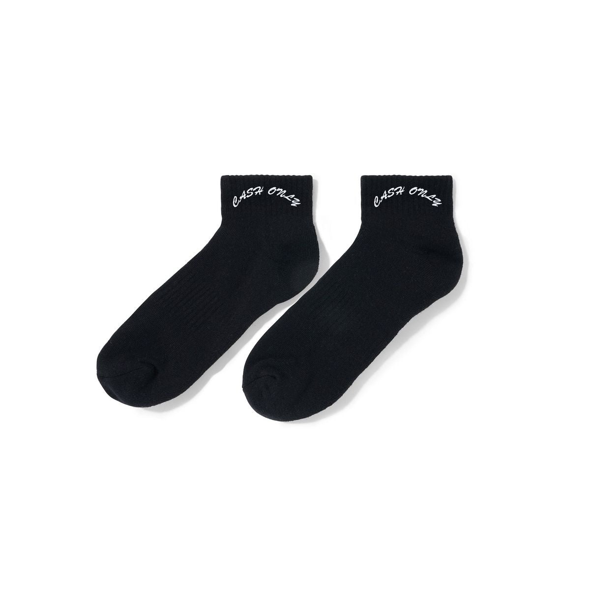 Cash Only Logo Ankle Socks in Black - Goodnews Skateshop