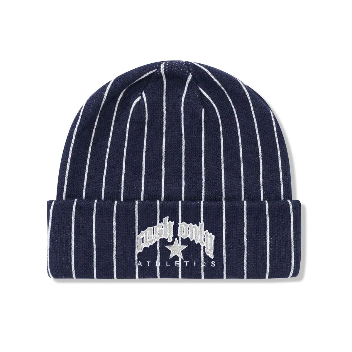 Cash Only Pinstripe Beanie in Navy - Goodnews Skateshop