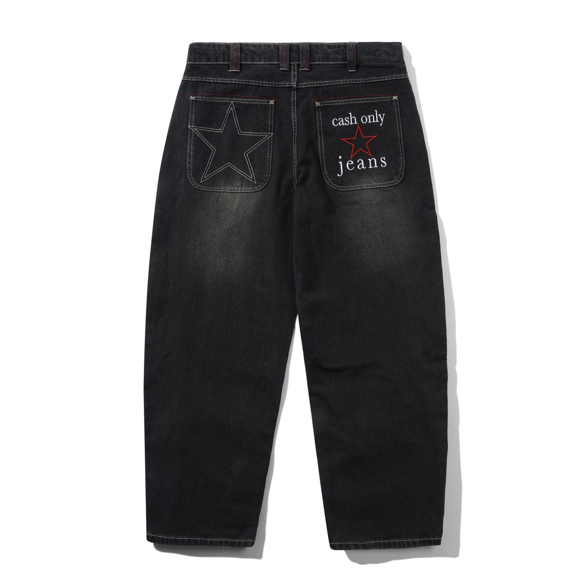 Cash Only Stars Denim Jeans in Washed Black - Goodnews Skateshop