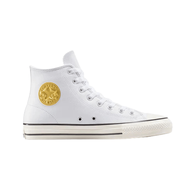 Converse CONS CTAS Pro Hi in White/Gold/Egret - Goodnews Skateshop