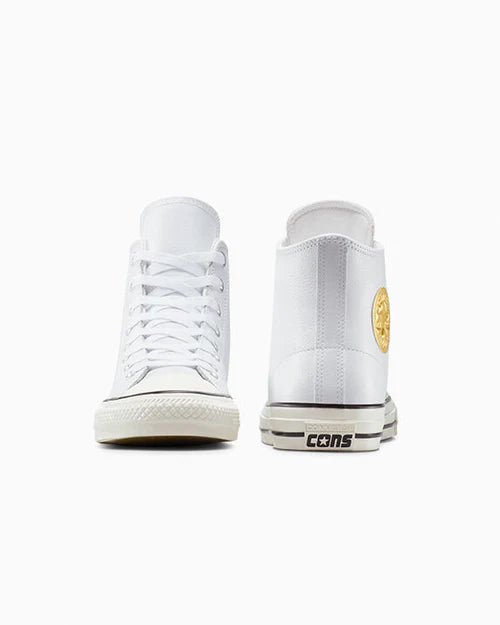 Converse CONS CTAS Pro Hi in White/Gold/Egret - Goodnews Skateshop