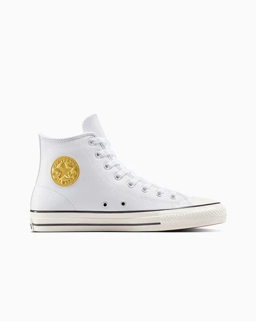 Converse CONS CTAS Pro Hi in White/Gold/Egret - Goodnews Skateshop