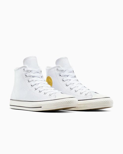 Converse CONS CTAS Pro Hi in White/Gold/Egret - Goodnews Skateshop