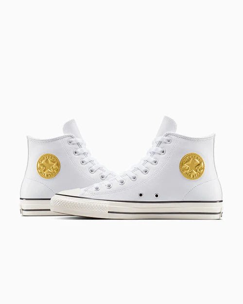 Converse CONS CTAS Pro Hi in White/Gold/Egret - Goodnews Skateshop