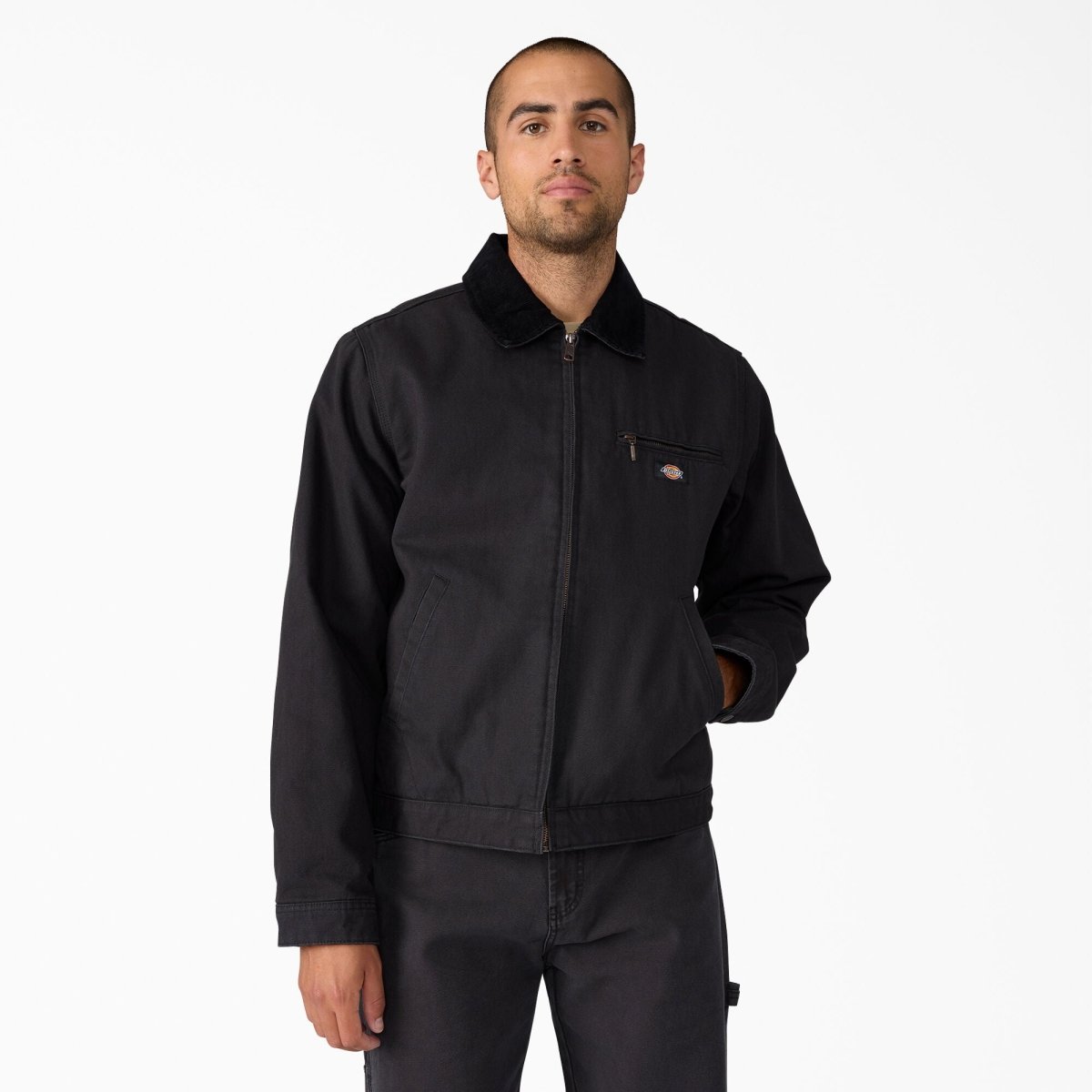 Dickies Blanket Lined Duck Canvas Jacket in Black - Goodnews Skateshop