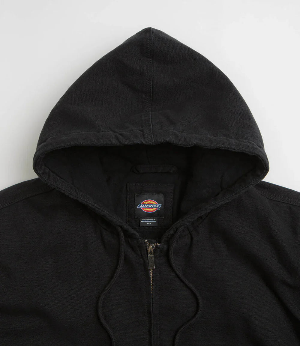 Dickies Quilted Lined Woven Duck Jacket in Black - Goodnews Skateshop