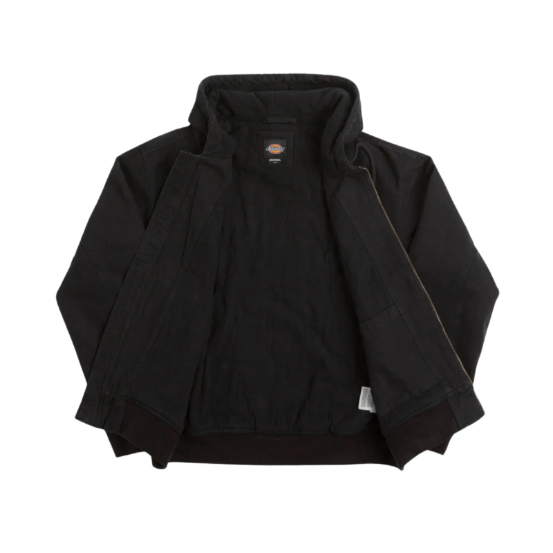 Dickies Quilted Lined Woven Duck Jacket in Black - Goodnews Skateshop
