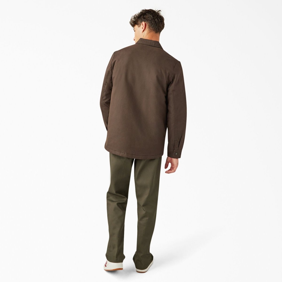 Dickies Skateboarding Quilt Lined Woven Duck Jacket in Dark Brown - Goodnews Skateshop