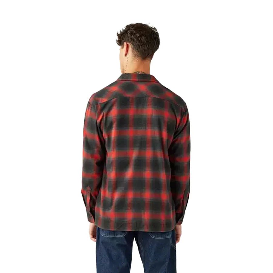 Dickies Skateboarding X Spitfire Woven Plaid Flannel Shirt in Black/Red - Goodnews Skateshop