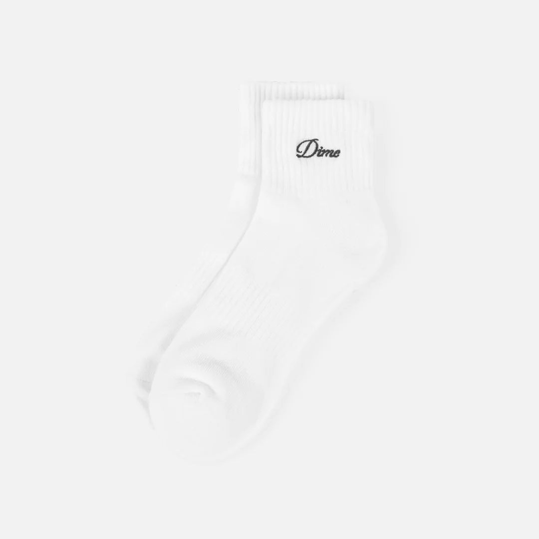 Dime 2 Pack Ankle Socks in White - Goodnews Skateshop