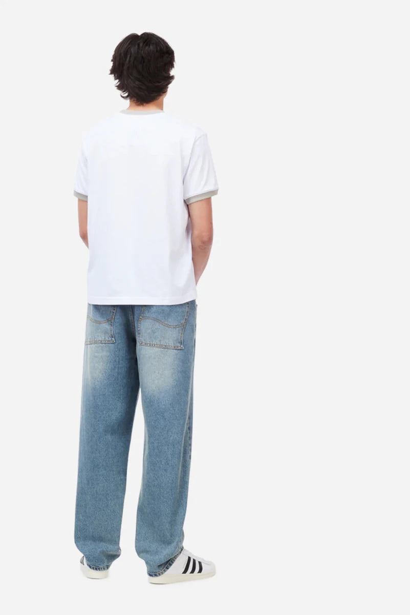 Dime Arch Ringer T-Shirt in White - Goodnews Skateshop