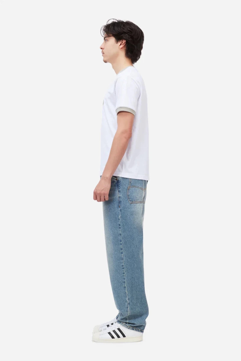 Dime Arch Ringer T-Shirt in White - Goodnews Skateshop