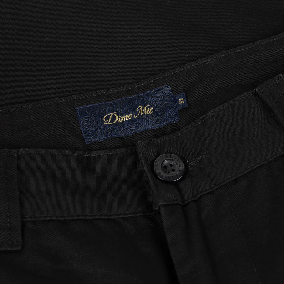 Dime Baggy Chino Shorts in Black - Goodnews Skateshop