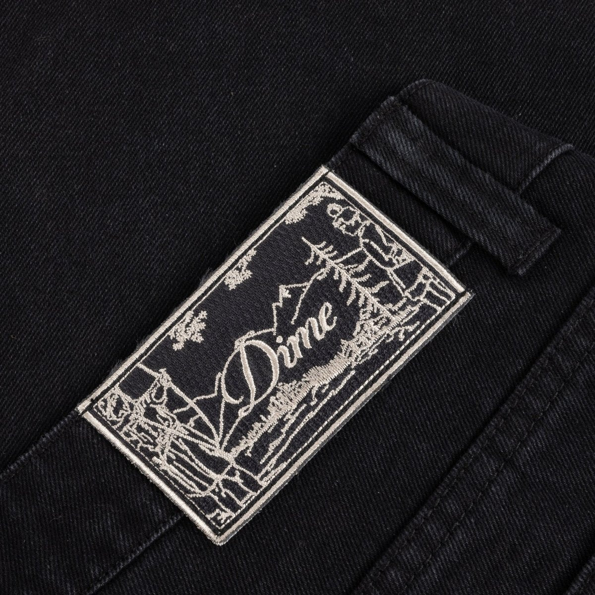 Dime Baggy Denim Pants in Black - Goodnews Skateshop