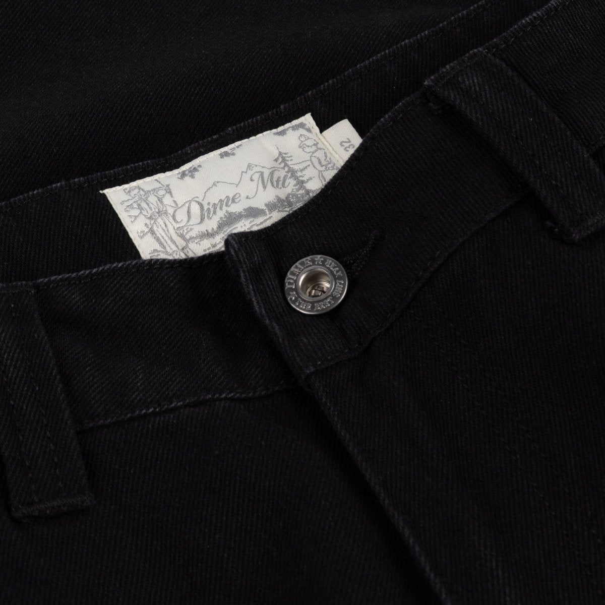 Dime Baggy Denim Pants in Black - Goodnews Skateshop