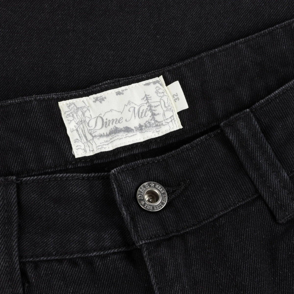 Dime Baggy Denim Pants in Black - Goodnews Skateshop
