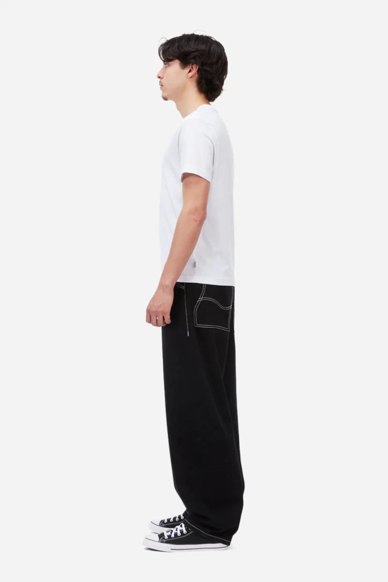 Dime Baggy Denim Pants in Black Contrast Stitch - Goodnews Skateshop