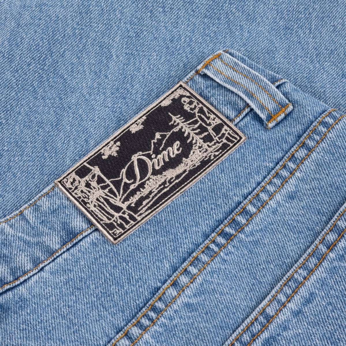 Dime Baggy Denim Pants in Premium Blue Washed - Goodnews Skateshop