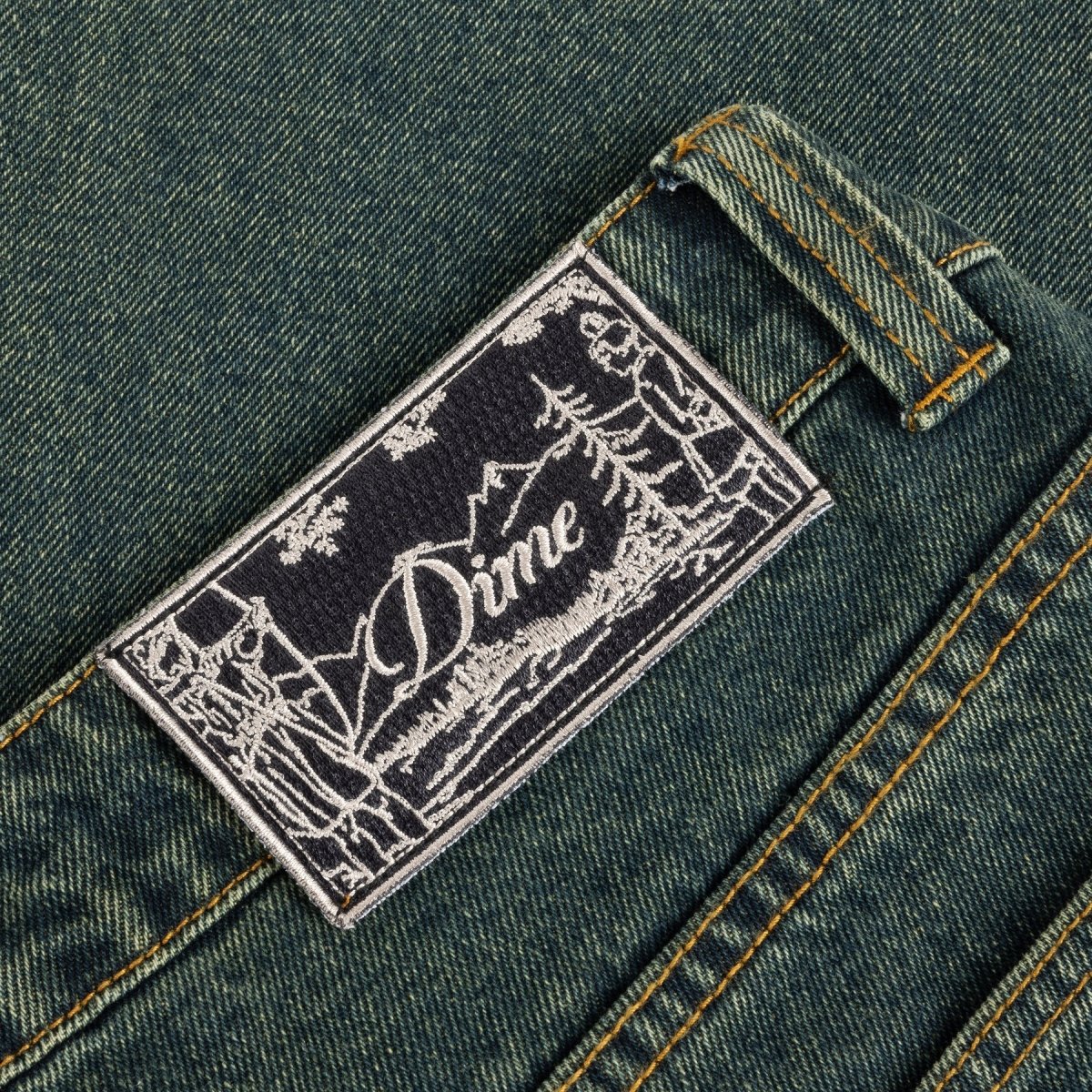 Dime Baggy Denim Pants in Sandblasted Pine - Goodnews Skateshop