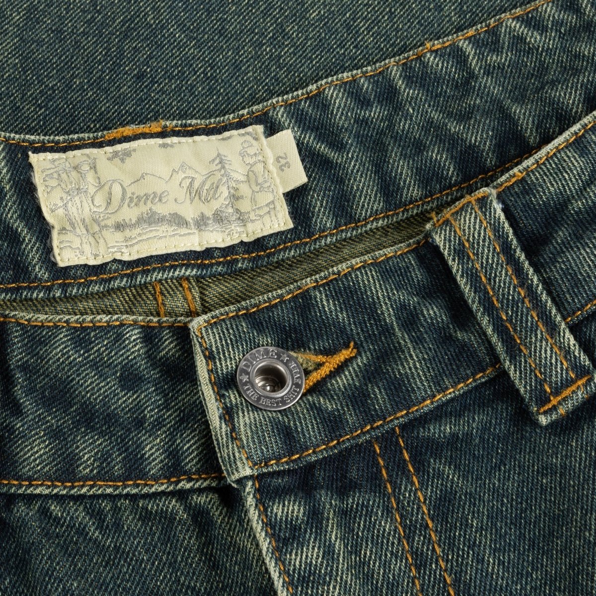 Dime Baggy Denim Pants in Sandblasted Pine - Goodnews Skateshop