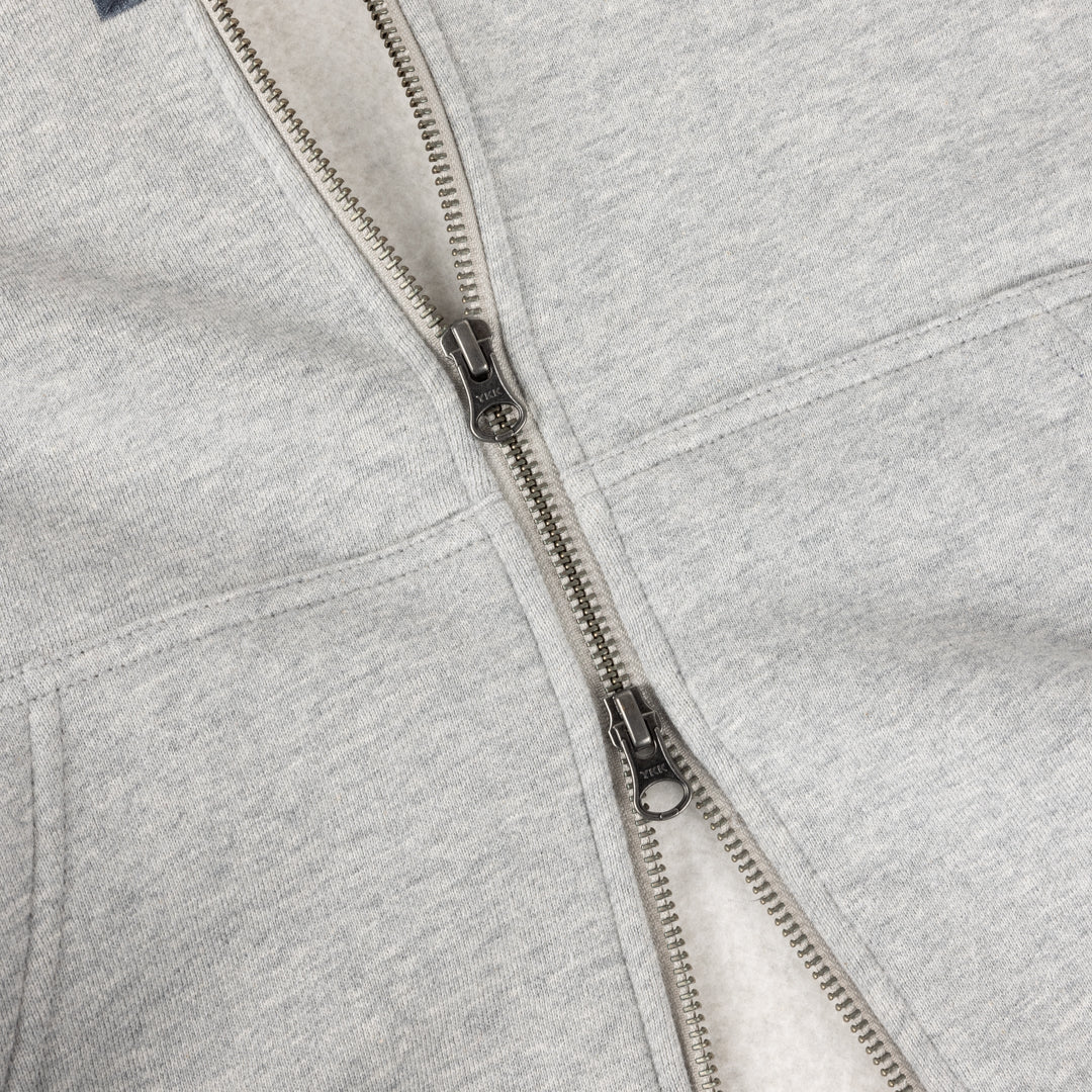 Dime Blocks Zip Hoodie in Heather Gray - Goodnews Skateshop