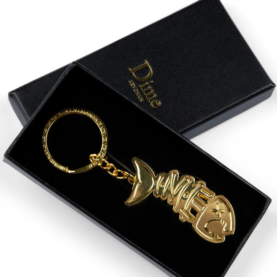 Dime Bones Keychain in Gold - Goodnews Skateshop