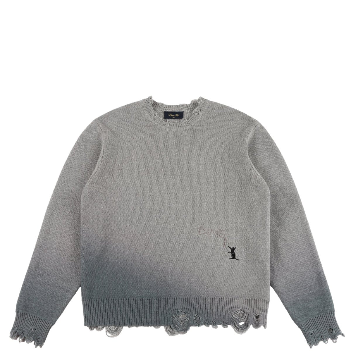 Dime Cat Knit Sweater in Storm - Goodnews Skateshop