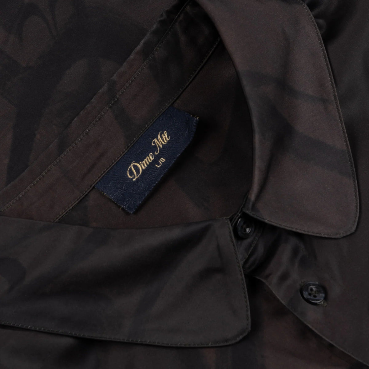 Dime Chilling Satin Shirt in Black - Goodnews Skateshop