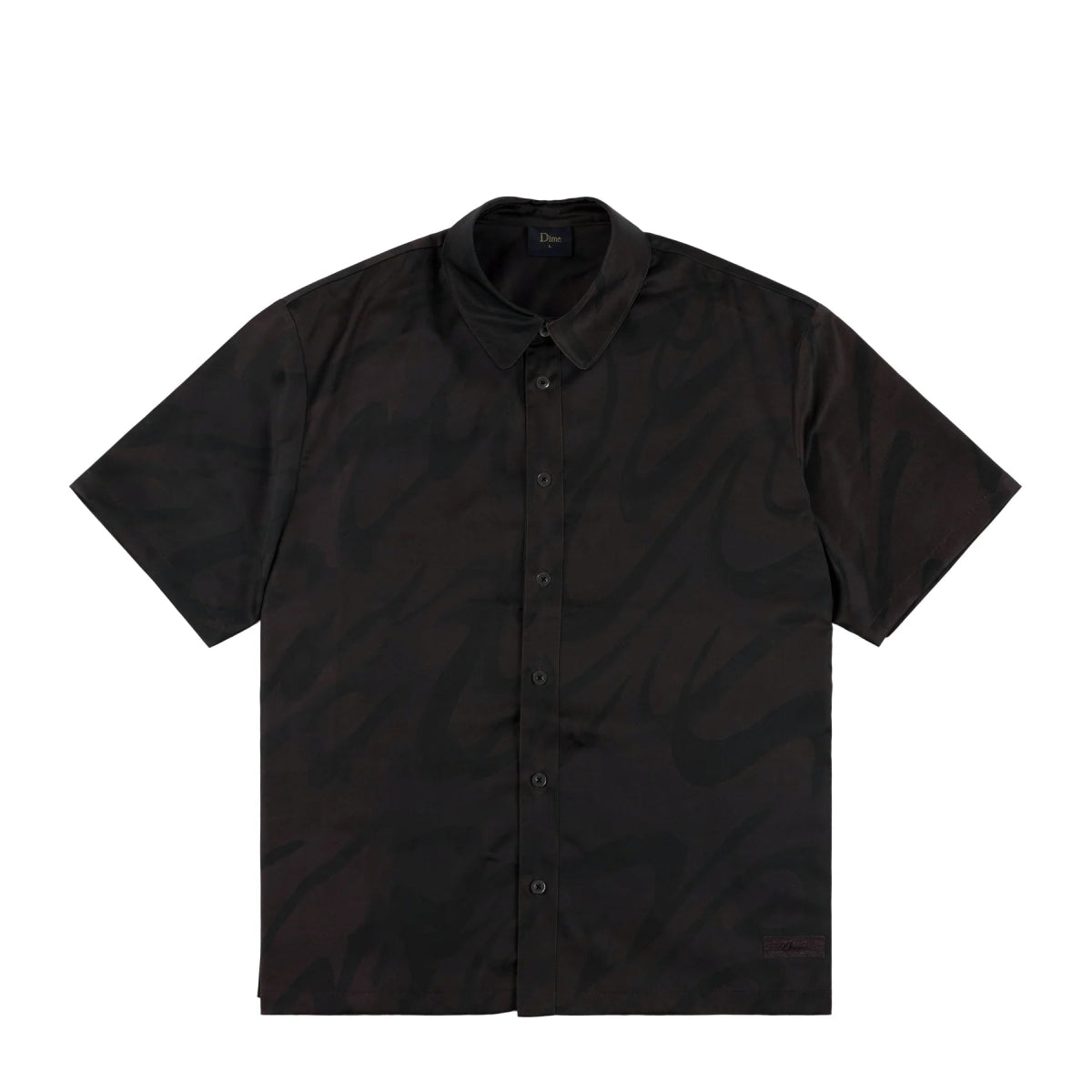 Dime Chilling Satin Shirt in Black - Goodnews Skateshop