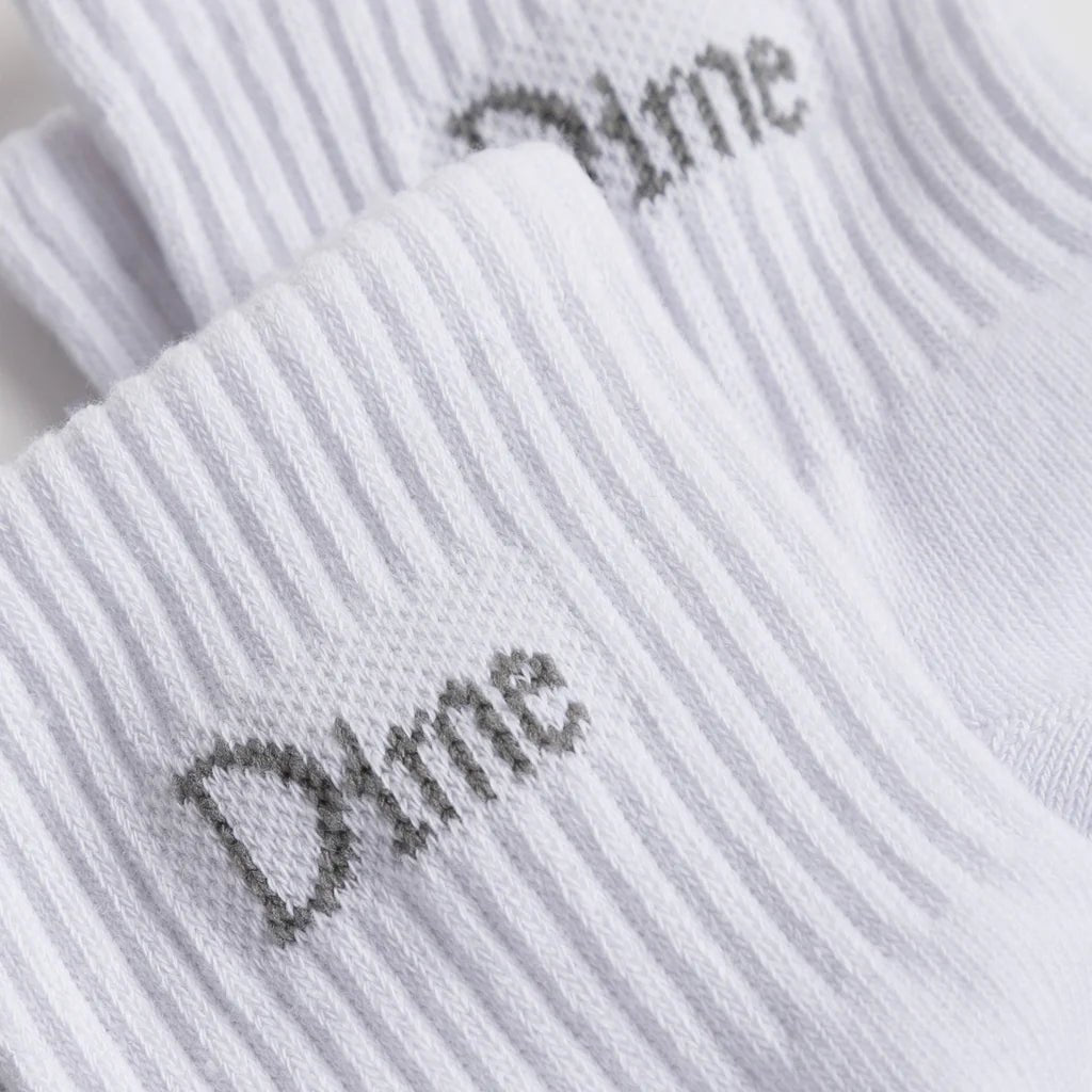 Dime Classic 2 Pack Socks in White - Goodnews Skateshop